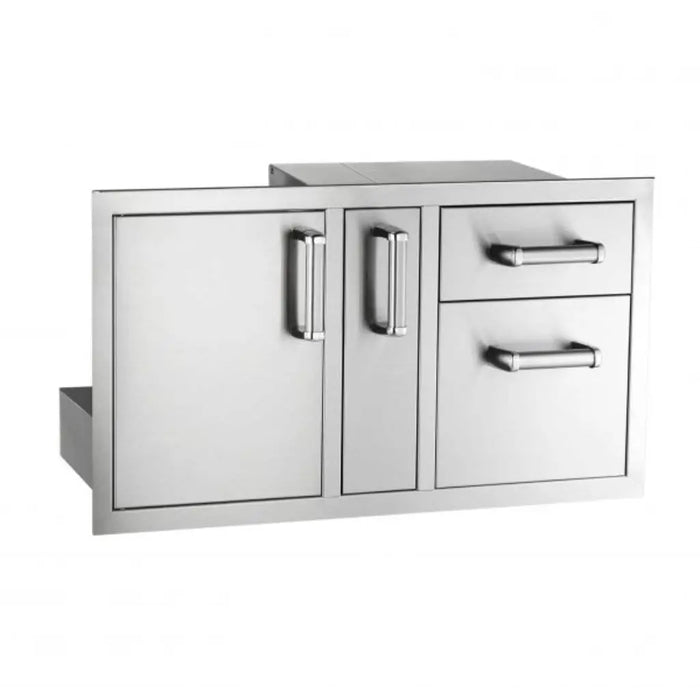 Fire Magic 36" 53816SC Premium Flush Access Door With Platter Storage And Double Drawer w/ Soft Close Fire Magic