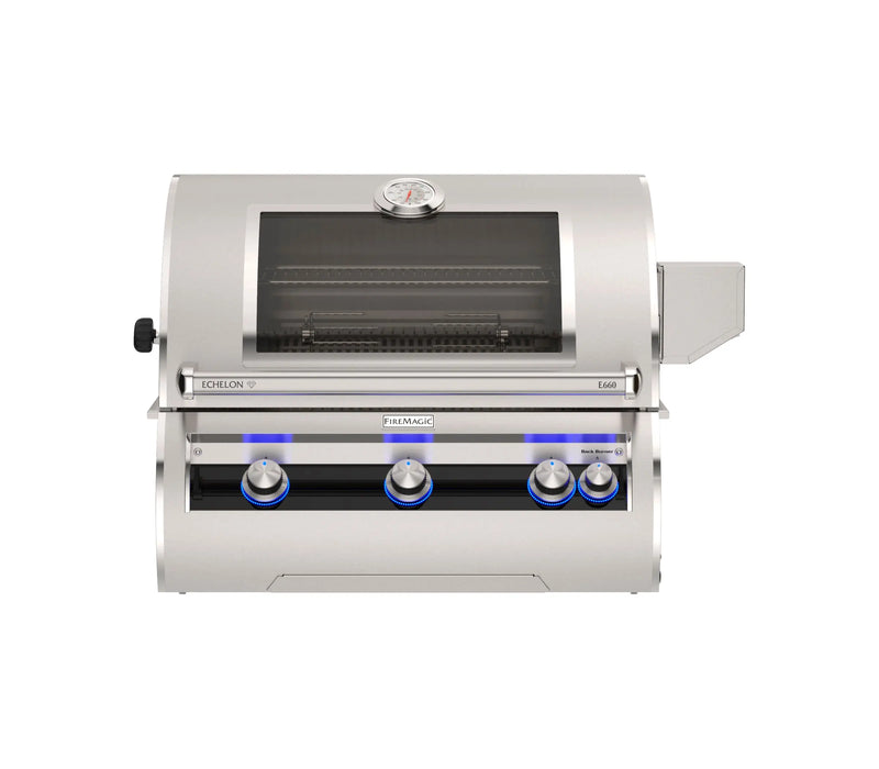 Fire Magic Echelon Diamond E660i 30" 3-Burner Built-In Gas Grill With Analog Thermometer and Optional Magic View Window Fire Magic