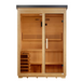 Golden Designs Arlberg 3 Person Flat Roof Outdoor Traditional Steam Sauna - Canadian Hemlock Golden Design Saunas