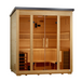 Golden Designs Vorarlberg 5 Person Flat Roof Outdoor Traditional Steam Sauna - Canadian Hemlock Golden Design Saunas