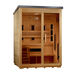 Golden Designs Carinthia 3 Person Flat Roof Hybrid Outdoor Sauna (Full Spectrum IR or Traditional Stove) - Canadian Hemlock Golden Design Saunas
