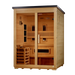 Golden Designs Carinthia 3 Person Flat Roof Hybrid Outdoor Sauna (Full Spectrum IR or Traditional Stove) - Canadian Hemlock Golden Design Saunas