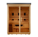Golden Designs Carinthia 3 Person Flat Roof Hybrid Outdoor Sauna (Full Spectrum IR or Traditional Stove) - Canadian Hemlock Golden Design Saunas