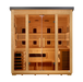 Golden Designs Gargellen 5 Person Flat Roof Hybrid Outdoor Sauna (Full Spectrum IR or Traditional Stove) - Canadian Hemlock Golden Design Saunas