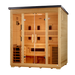 Golden Designs Gargellen 5 Person Flat Roof Hybrid Outdoor Sauna (Full Spectrum IR or Traditional Stove) - Canadian Hemlock Golden Design Saunas