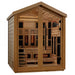 Golden Designs Loviisa 3 Person Hybrid Outdoor Sauna (Full Spectrum IR or Traditional Stove) - Canadian Red Cedar Interior Golden Design Saunas