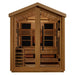 Golden Designs Loviisa 3 Person Hybrid Outdoor Sauna (Full Spectrum IR or Traditional Stove) - Canadian Red Cedar Interior Golden Design Saunas