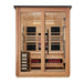 Golden Designs Loviisa 3 Person Hybrid Outdoor Sauna (Full Spectrum IR or Traditional Stove) - Pacific Cedar Finish Golden Design Saunas