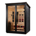 Golden Designs Loviisa 3 Person Hybrid Outdoor Sauna (Full Spectrum IR or Traditional Stove) - Black Finish Golden Design Saunas