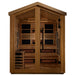 Golden Designs Kaskinen 6 Person Hybrid Outdoor Sauna (Full Spectrum IR or Traditional Stove) - Canadian Red Cedar Interior Golden Design Saunas