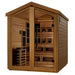 Golden Designs Kaskinen 6 Person Hybrid Outdoor Sauna (Full Spectrum IR or Traditional Stove) - Canadian Red Cedar Interior Golden Design Saunas