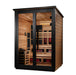 Golden Designs Kaskinen 6 Person Hybrid Outdoor Sauna (Full Spectrum IR or Traditional Stove) - 2 Tone Finish Golden Design Saunas