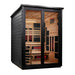 Golden Designs Kaskinen 6 Person Hybrid Outdoor Sauna (Full Spectrum IR or Traditional Stove) - Black Finish Golden Design Saunas