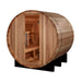 Golden Designs St. Moritz 2 Person Barrel Outdoor Traditional Sauna - Pacific Cedar Golden Design Saunas