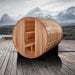 Golden Designs Klosters 6 Person Barrel Outdoor Traditional Sauna - Pacific Cedar Golden Design Saunas