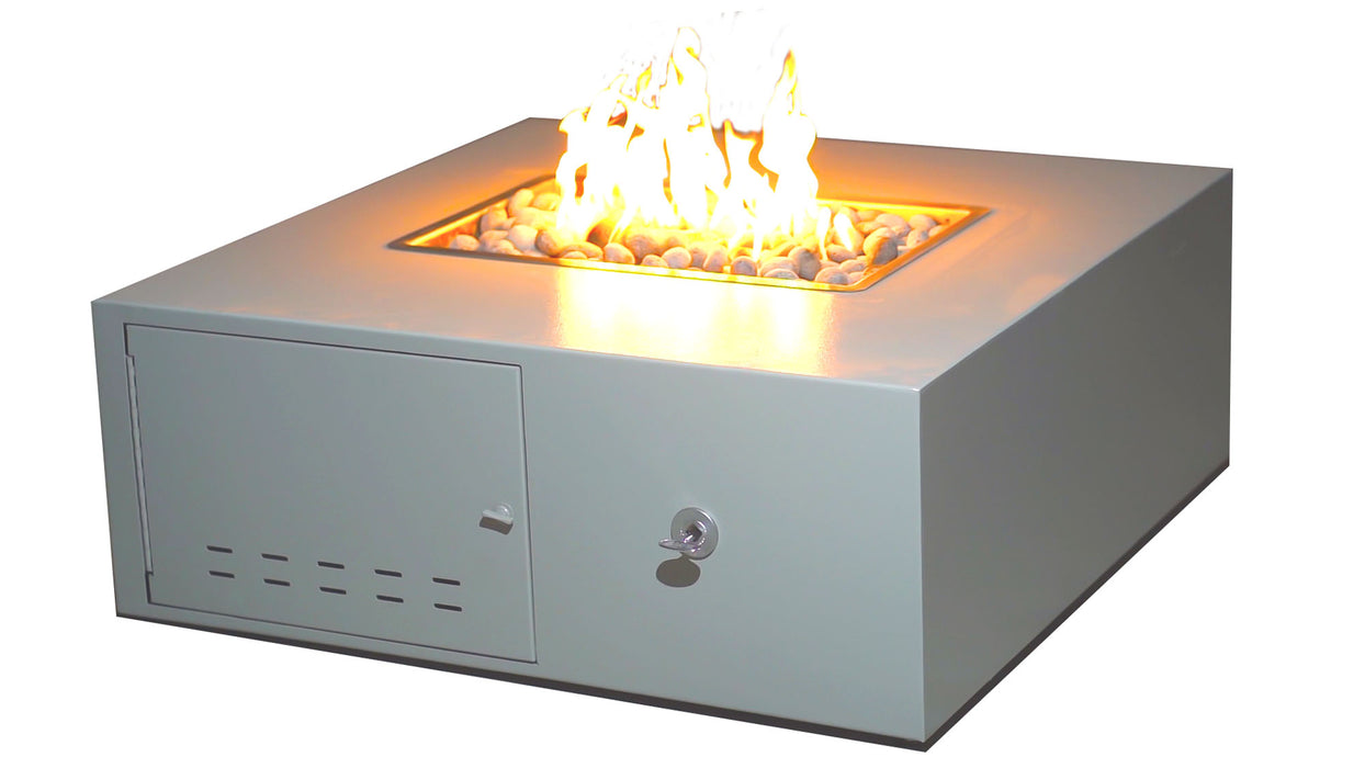 The Outdoor Plus OPT-GALPC42 Gallaway 42" Powder Coat Square Gas Fire Pit