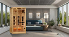 Golden Designs Full Spectrum 2-Person "Reserve Edition" Full Spectrum Infrared Sauna with Himalayan Salt Bar (Canadian Hemlock) Golden Design Saunas