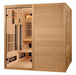 Golden Designs "Toledo" Hybrid 6-Person Infrared & Traditional Steam Sauna with Himalayan Salt Bar (Hemlock wood) Golden Design Saunas