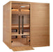 Golden Designs "Toledo" Hybrid 6-Person Infrared & Traditional Steam Sauna with Himalayan Salt Bar (Hemlock wood) Golden Design Saunas