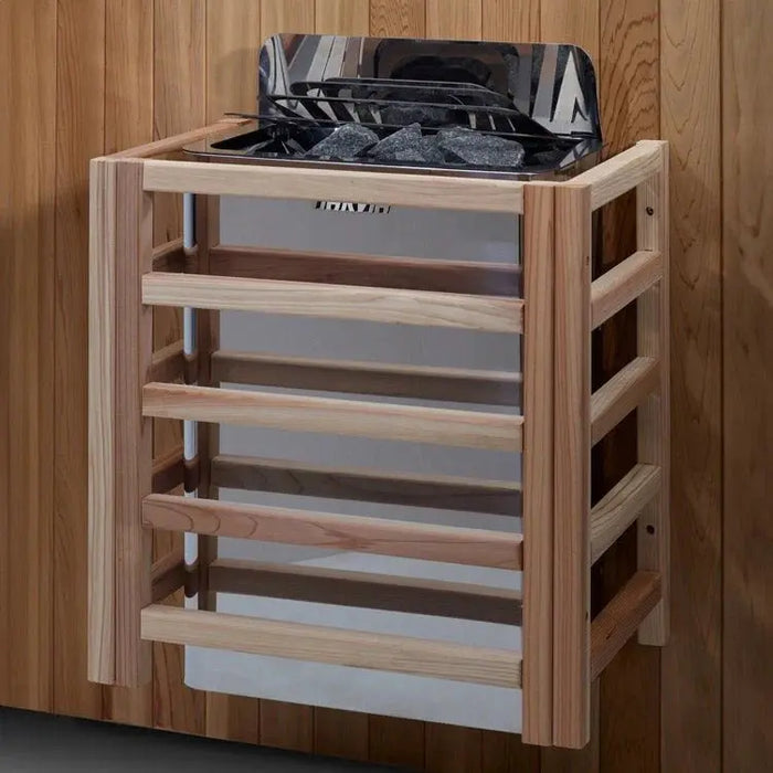 Golden Designs "Toledo" Hybrid 6-Person Infrared & Traditional Steam Sauna with Himalayan Salt Bar (Hemlock wood) Golden Design Saunas