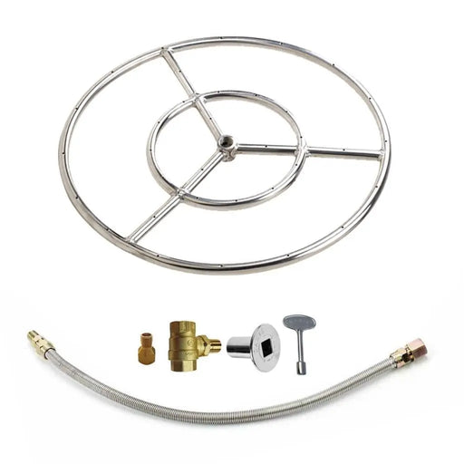 Grand Canyon 6" to 48" Outdoor Three Spoke Stainless Steel Fire Ring with Fittings Grand Canyon Dreamwood Living