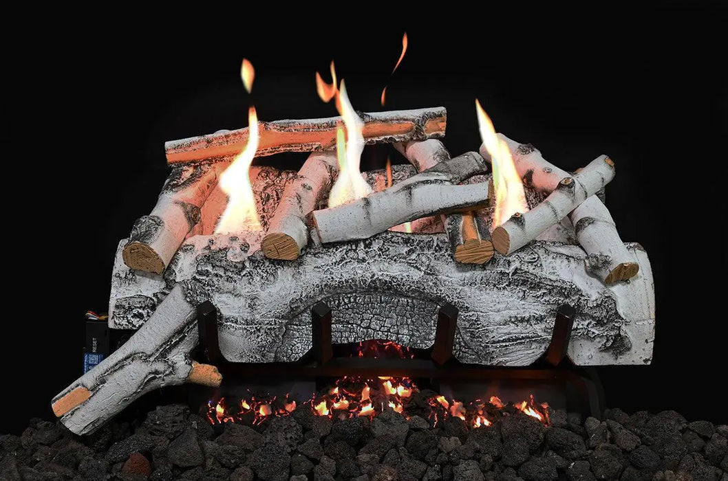 Grand Canyon Aspen Birch 24" White Ventless Gas Logs Grand Canyon Dreamwood Living