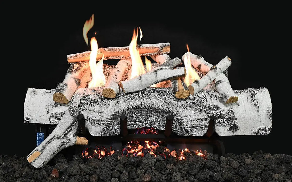 Grand Canyon Aspen Birch 30" White Ventless Gas Logs Grand Canyon Dreamwood Living