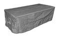 Grand Canyon Cover for Olympus Fire Tables - gray fitted cover over a rectangular fire table