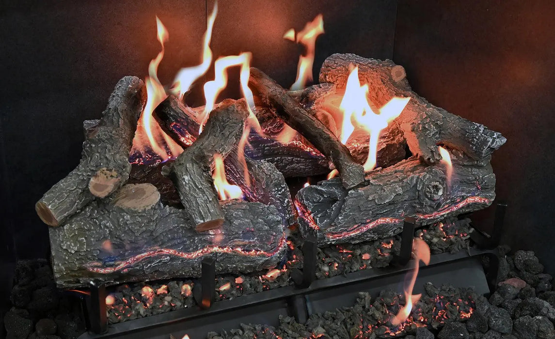 Grand Canyon Lava Front View 24" Variable Electronic Ignition Natural Gas Vented Burner Grand Canyon Dreamwood Living