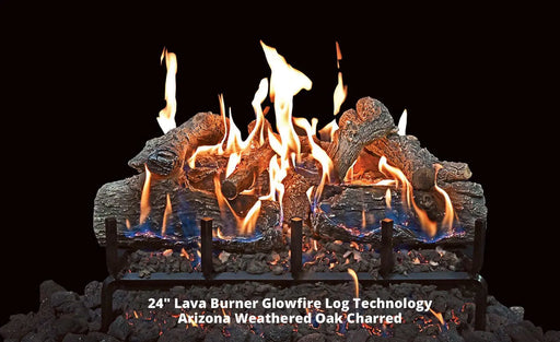 Grand Canyon Lava Front View 24" Variable Electronic Ignition Propane Gas Vented Burner Grand Canyon Dreamwood Living