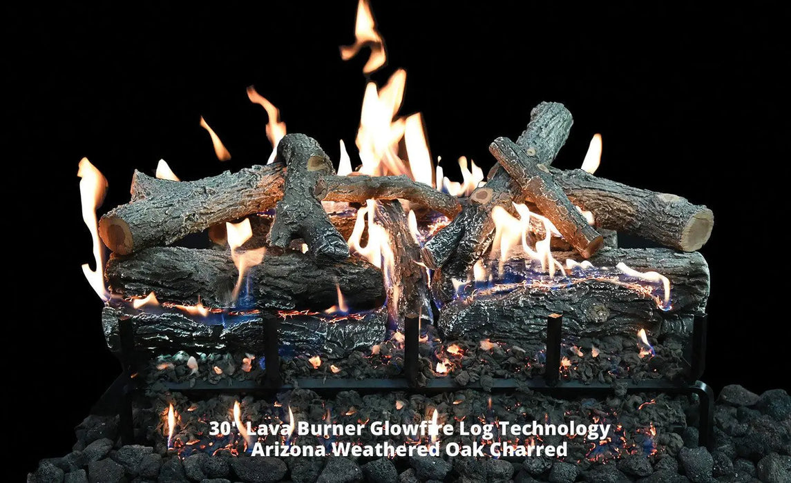 Grand Canyon Lava Front View 30" Variable Electronic Ignition Natural Gas Vented Burner Grand Canyon Dreamwood Living