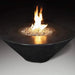 Grand Canyon Olympus 44" x 44" Round Natural Gas Fire Table in Black Grand Canyon Dreamwood Living