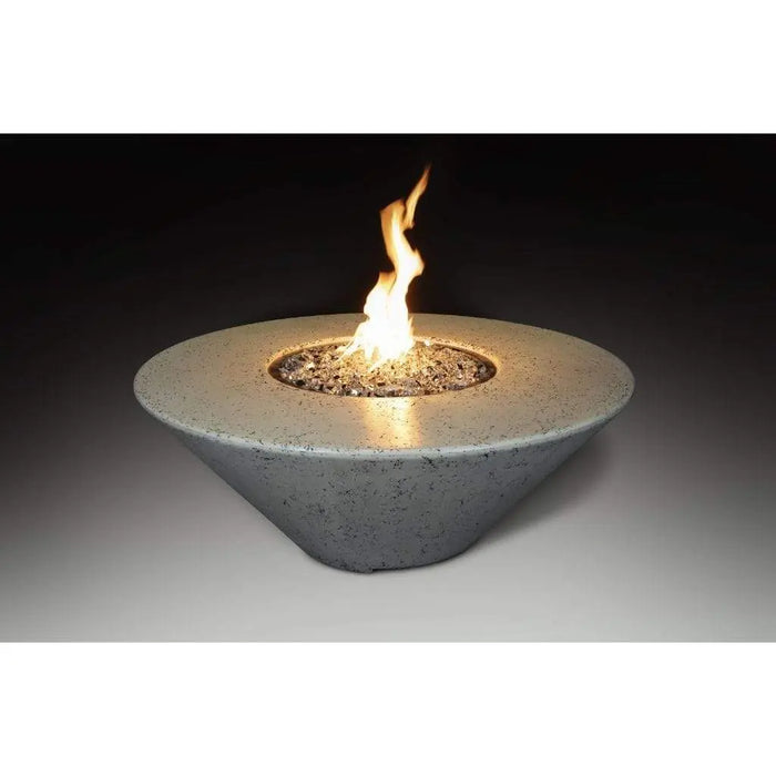 Grand Canyon Olympus 44" x 44" Round Natural Gas Fire Table in White Grand Canyon Dreamwood Living
