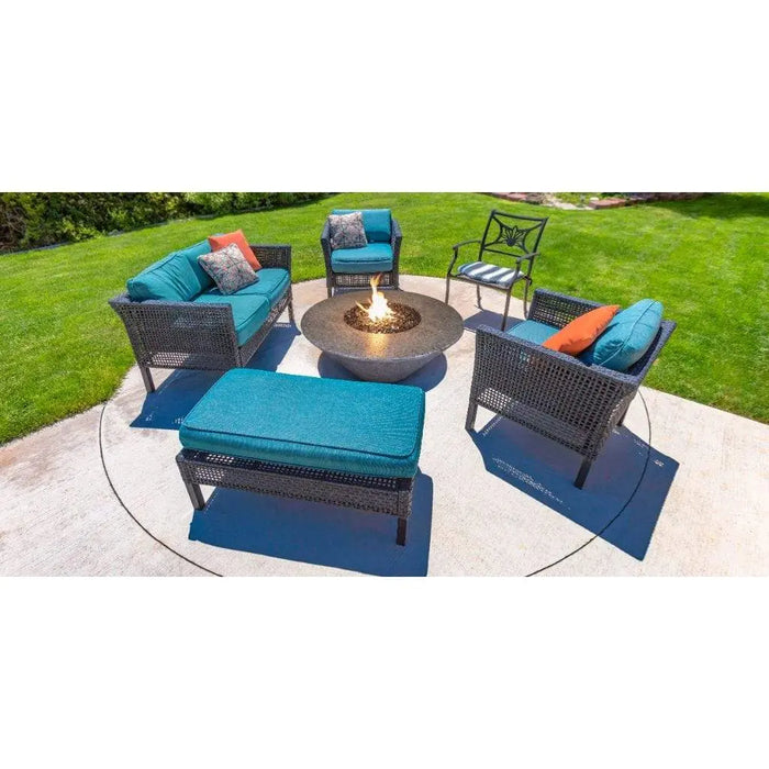 Grand Canyon Olympus 44" x 44" Round Propane Gas Fire Table in Gray Grand Canyon Dreamwood Living