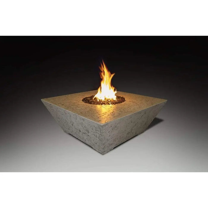 Grand Canyon Olympus 48" x 48" Square Propane Gas Fire Table in White Grand Canyon Dreamwood Living