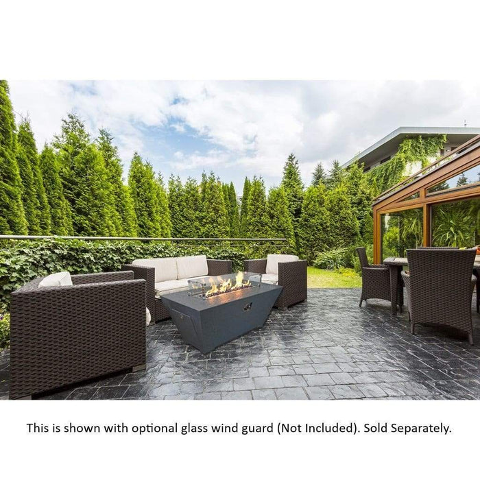 Grand Canyon Olympus 60" x 30" Rectangle Natural Gas Linear Fire Table in Gray Grand Canyon Dreamwood Living
