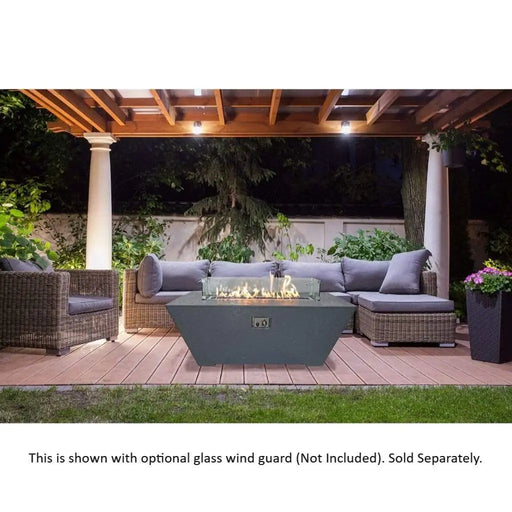 Grand Canyon Olympus 72" x 30" Rectangle Propane Gas Linear Fire Table in Gray Grand Canyon Dreamwood Living