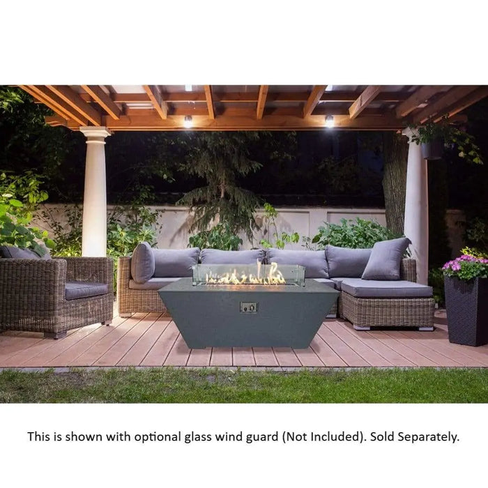 Grand Canyon Olympus 72" x 30" Rectangle Propane Gas Linear Fire Table in Gray Grand Canyon Dreamwood Living