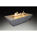 Grand Canyon Olympus 72" x 30" Rectangle Propane Gas Linear Fire Table in White Grand Canyon Dreamwood Living