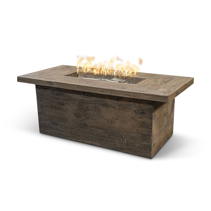 The Outdoor Plus OPT-GRVWG60 Grove 60" Wood Grain Rectangular Gas Fire Table