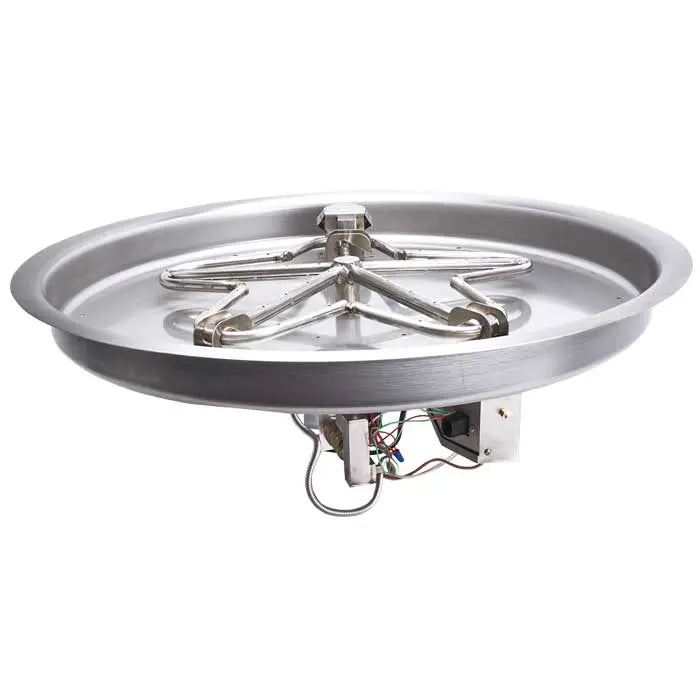 HPC 13" Round Bowl Pan Gas Fire Pit Insert With Hi/Lo Electronic Ignition 120VAC HPC Fire Inspired Dreamwood Living