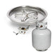 HPC 13" Round Bowl Pan Standard Fire Pit Insert With Match Lit Ignition with Small Tank HPC Fire Inspired Dreamwood Living