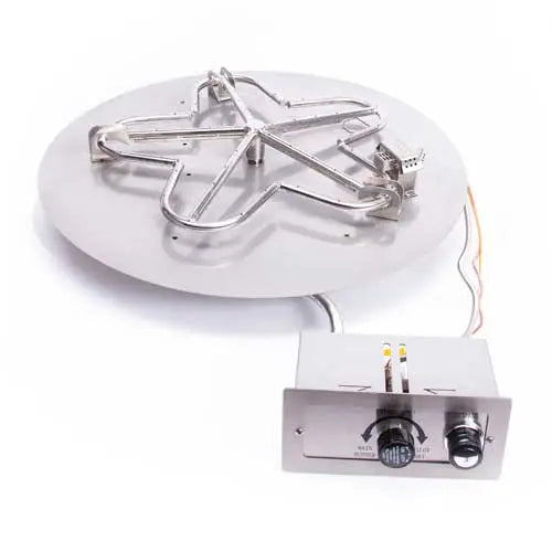 HPC 14" Round Flat Fire Pit Insert With Electronic Ignition HPC Fire Inspired Dreamwood Living