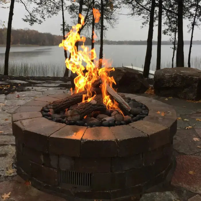 HPC 14" Round Flat Fire Pit Insert With Electronic Ignition HPC Fire Inspired Dreamwood Living