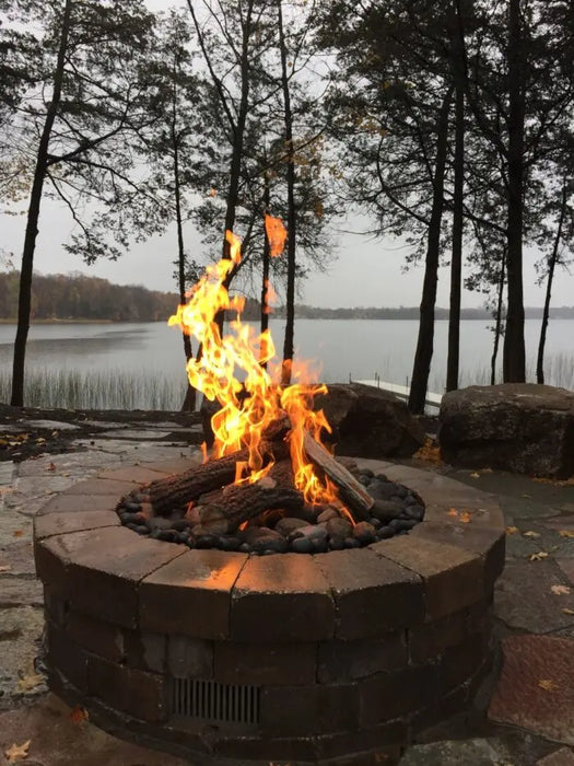 HPC 19" Round Bowl Pan Torpedo Fire Pit Insert With Hi/Lo Electronic Ignition 120VAC HPC Fire Inspired Dreamwood Living