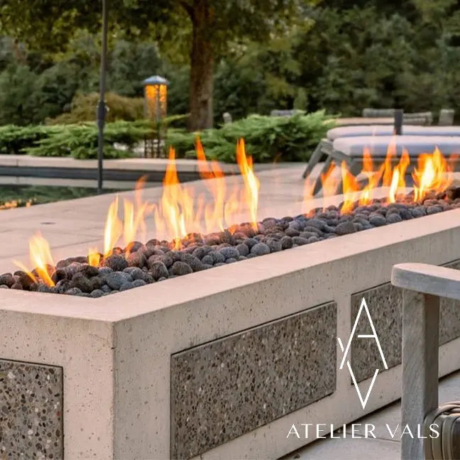 HPC 24" Linear Trough Torpedo Pan Match Lit Fire Pit Insert HPC Fire Inspired Dreamwood Living