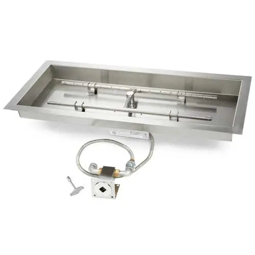 HPC 24x12" Rectangle H-Burner Torpedo Pan Match Lit Fire Pit Insert HPC Fire Inspired Dreamwood Living