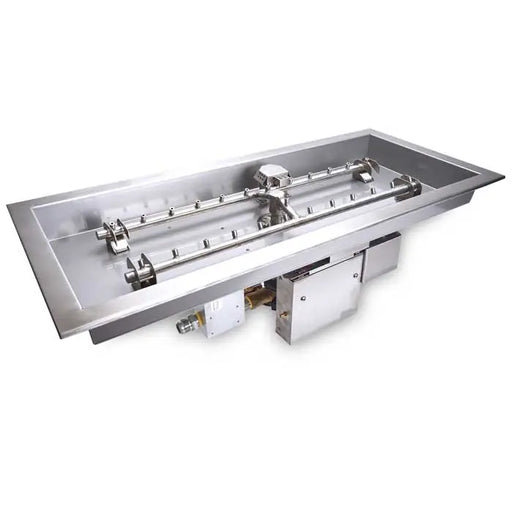 HPC 24x12" Rectangular Pan Torpedo Fire Pit H-Burner Insert With Electronic Ignition HPC Fire Inspired Dreamwood Living