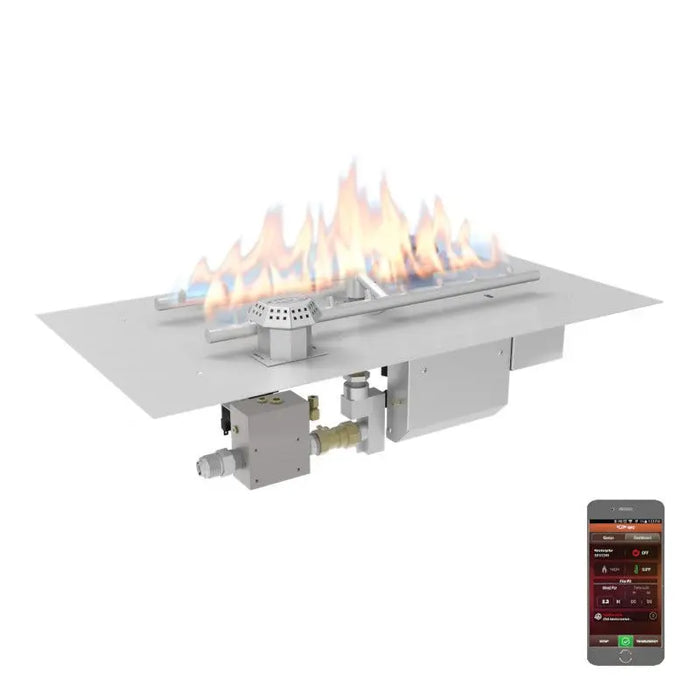 HPC 27x15" Rectangular Pan Torpedo Fire Pit H-Burner Flat Insert With Electronic Ignition HPC Fire Inspired Dreamwood Living