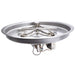 HPC round bowl pan electronic ignition fire pit insert with Torpedo burner, side view of the control box under the pan